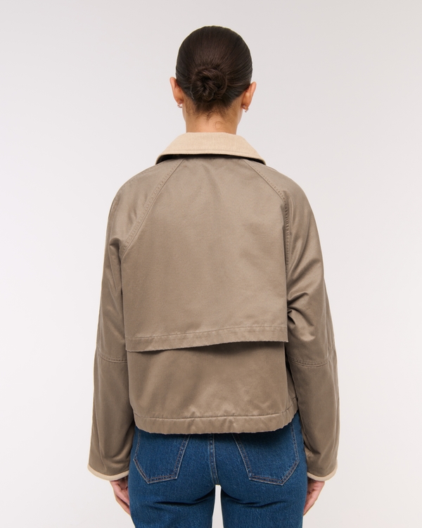 Women's Short Waxed Chore Jacket | Women's Clearance | Abercrombie.com
