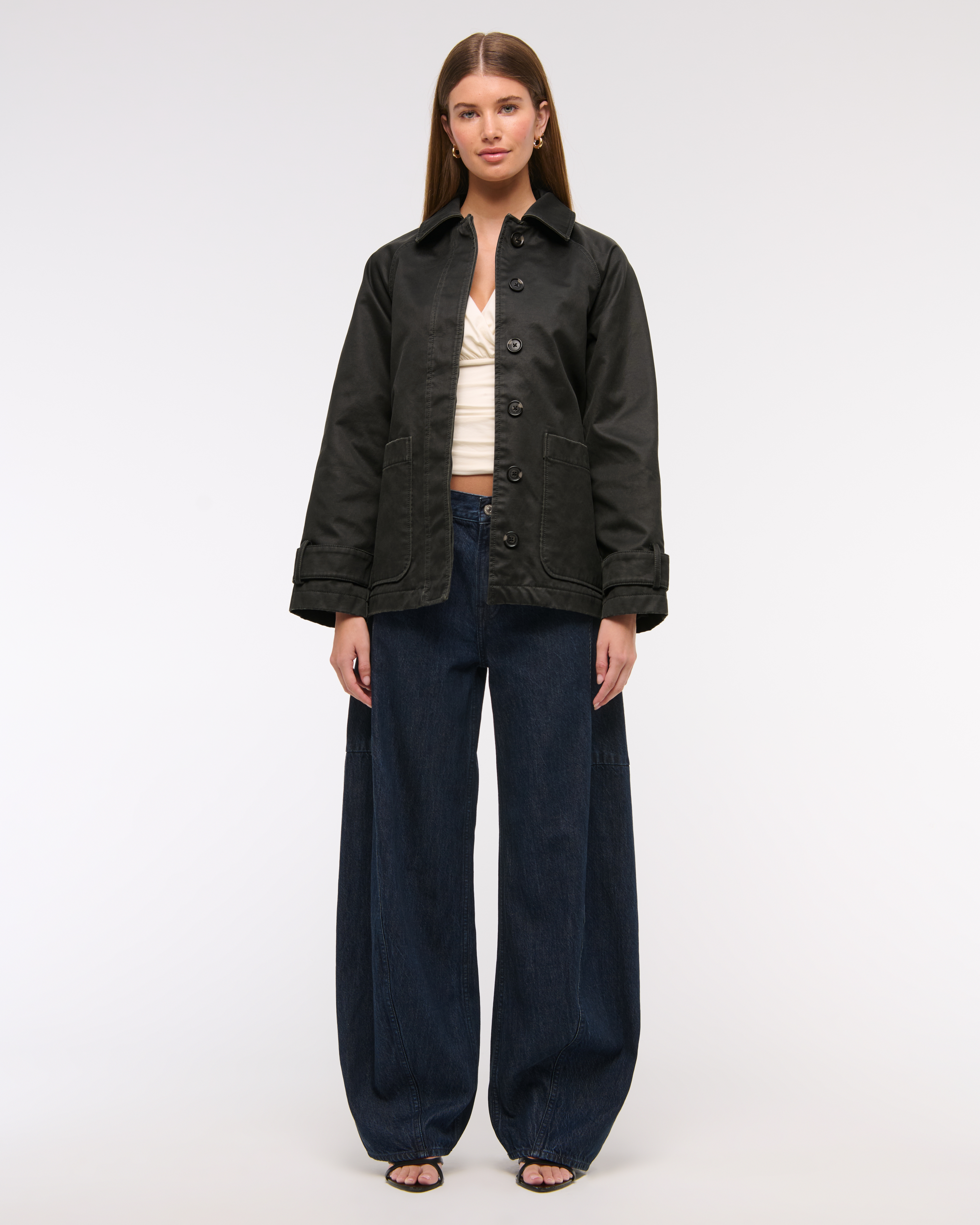 Women's Waxed Belted Utility Jacket | Women's Coats