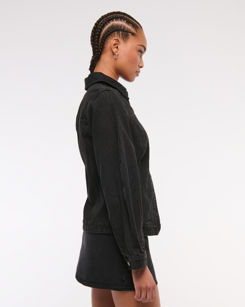 Slim Barrel Sleeve Denim Jacket