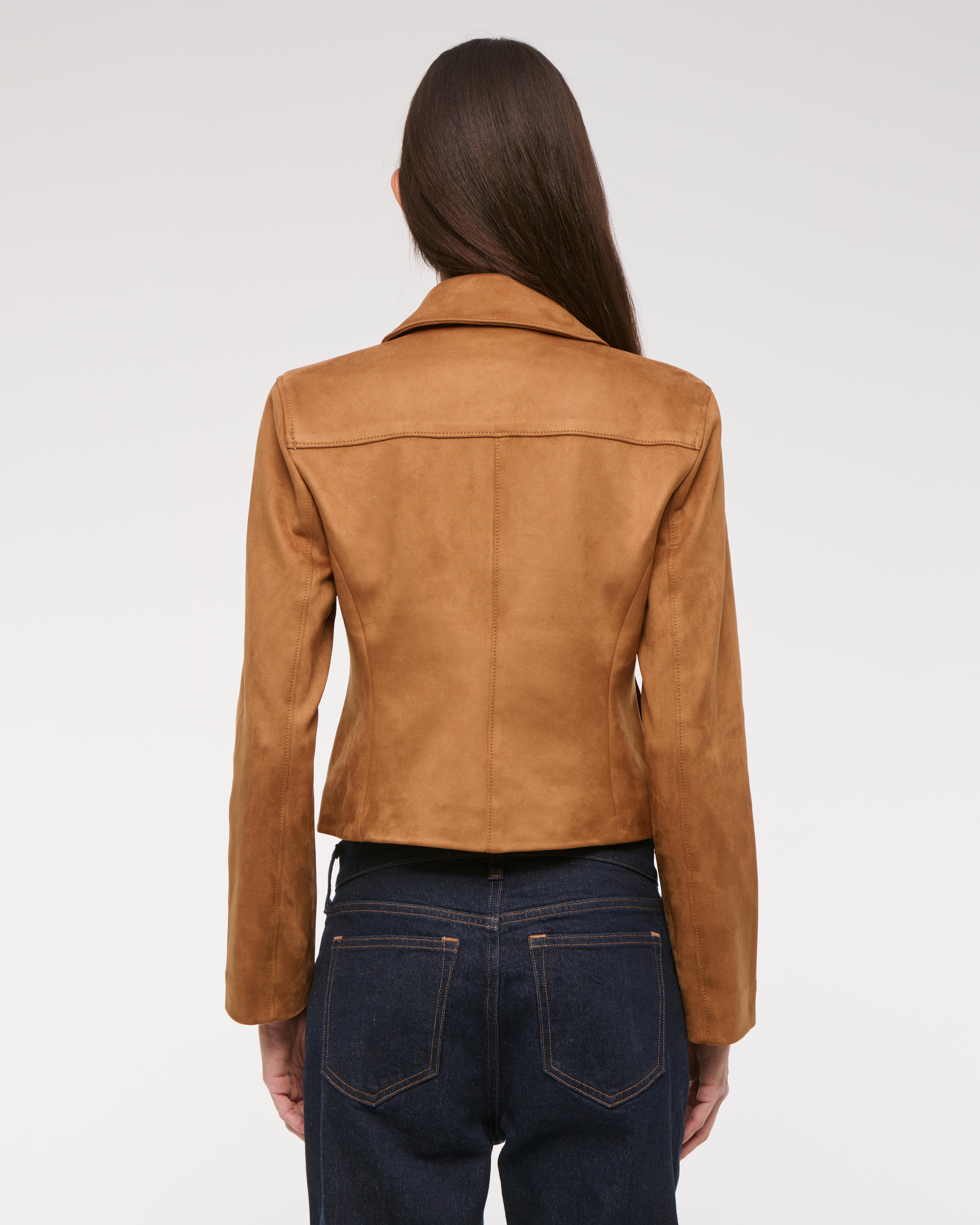 Women's Zip-Front Vegan Suede Jacket | Women's Coats Women's Zip-Front Vegan Suede Jacket | Women's Coats