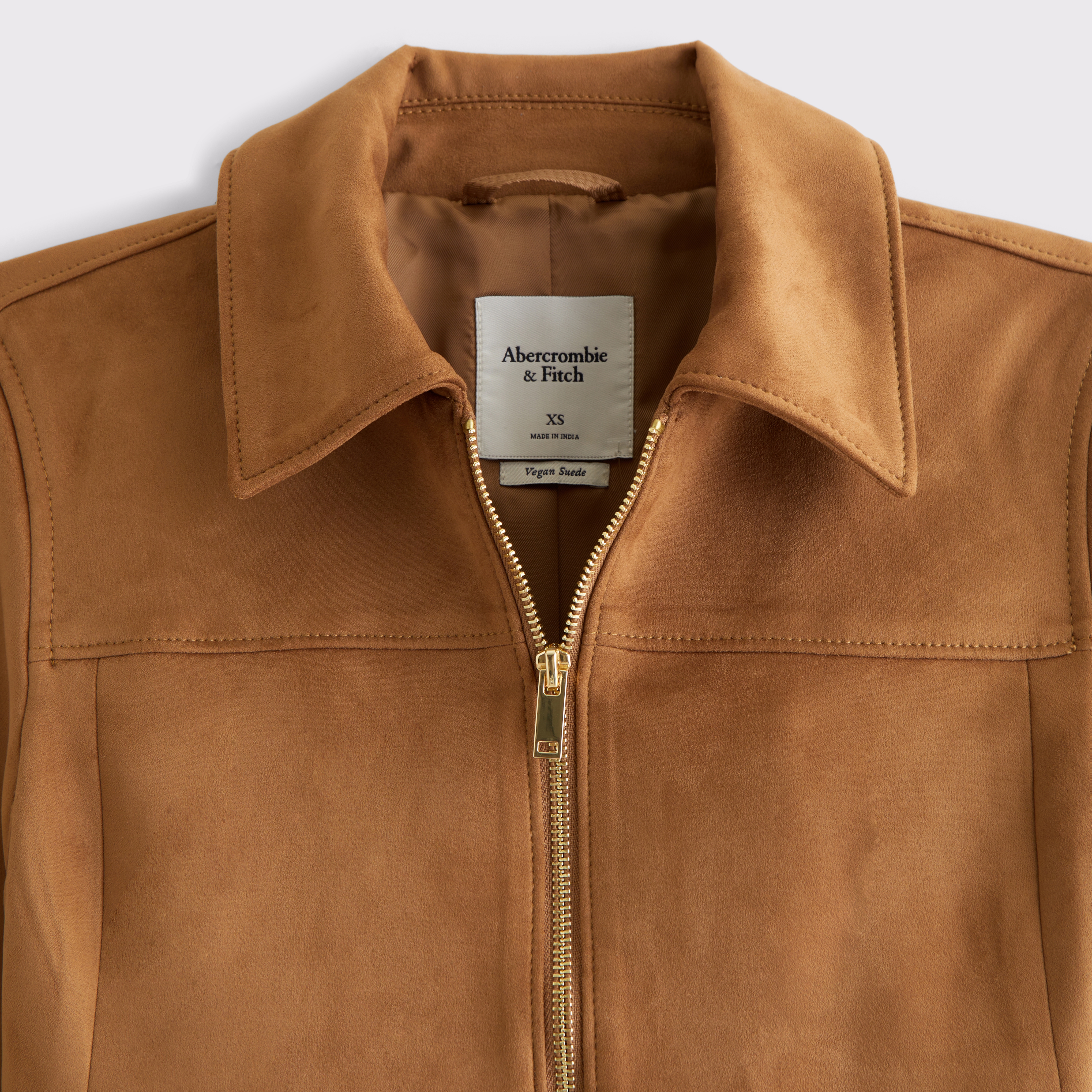 ブルゾン Vegan suede overfit minimal incision straight zip-up jacket Women's Slim Zip Vegan Suede Jacket | Women's Coats