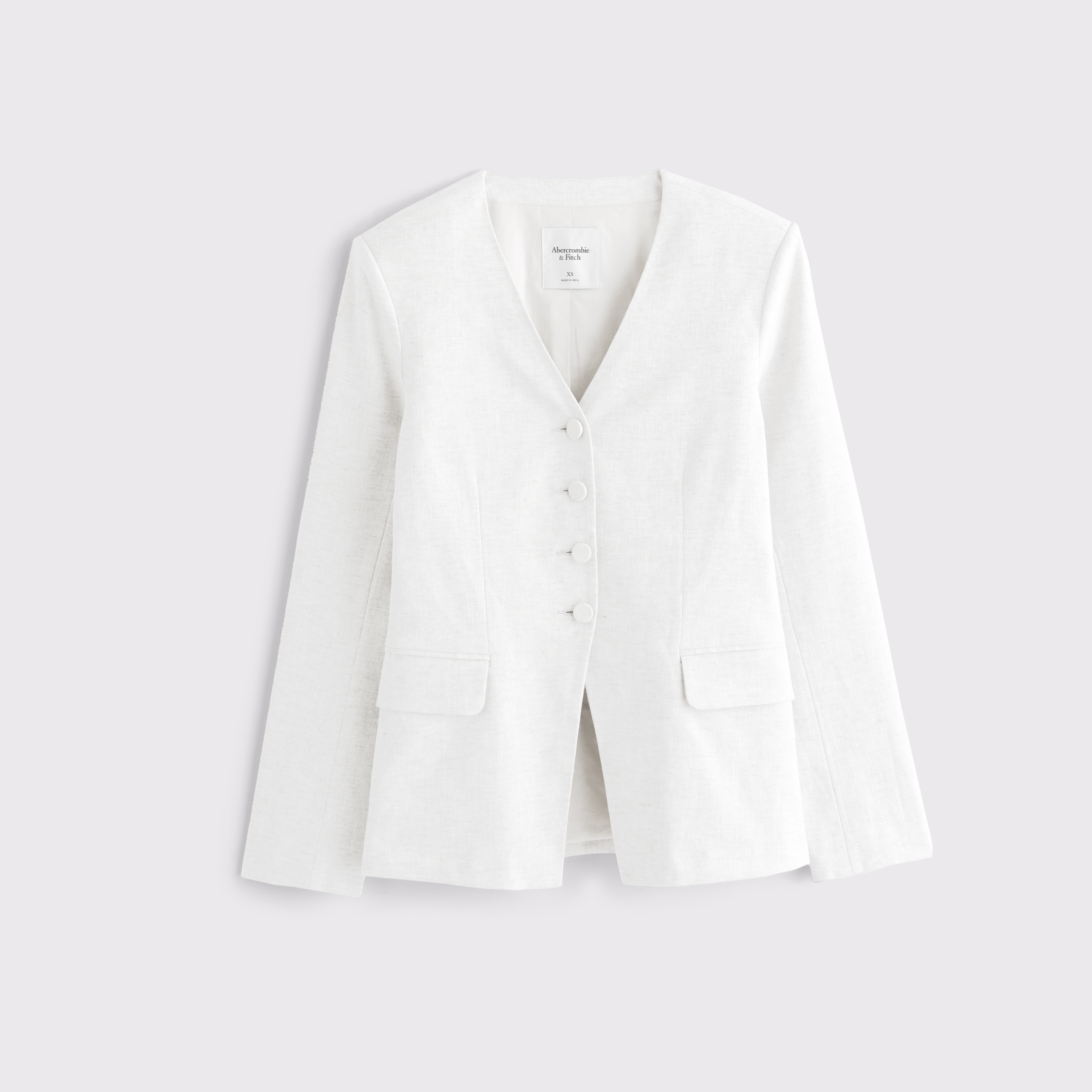 【送料&関税込】ChloAC White Cotton Blend Blazer Linen and cotton blazer for men 552092812 Optical White