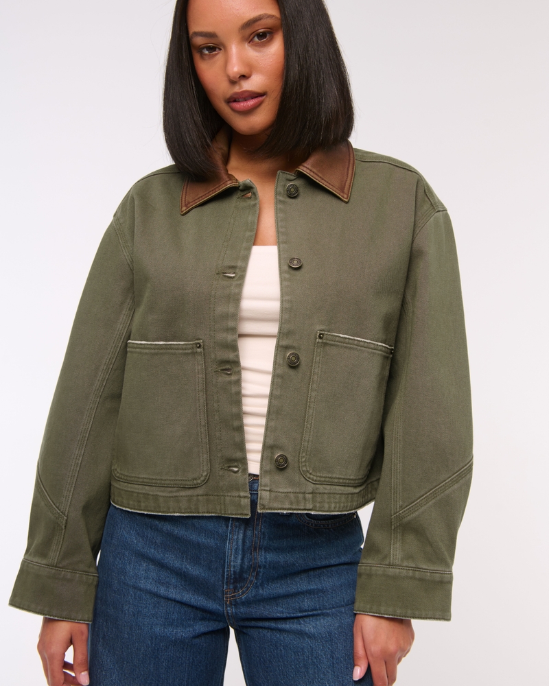 Patchwork Denim Workwear Jacket