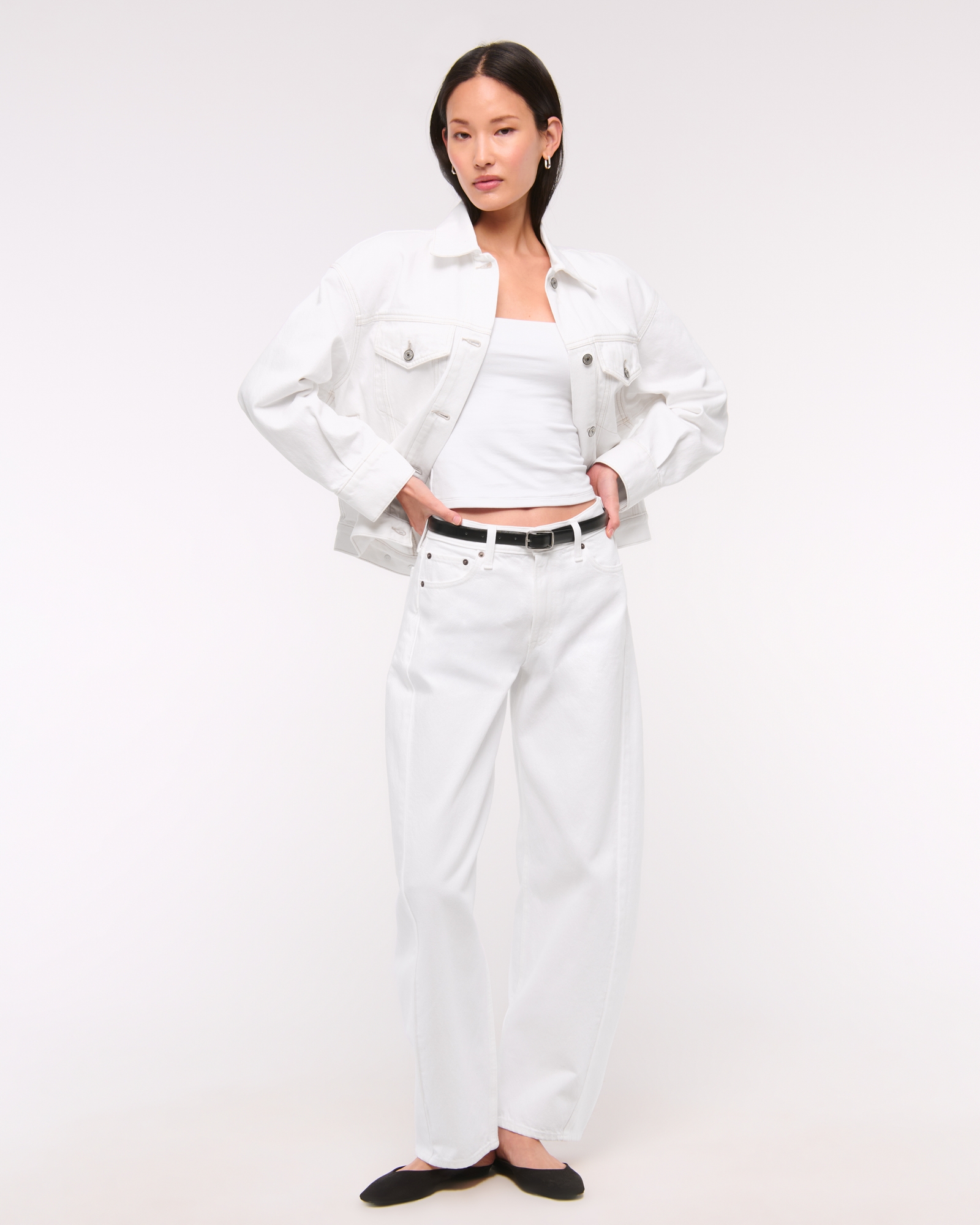 Oversized Distressed Denim Trucker Jacket