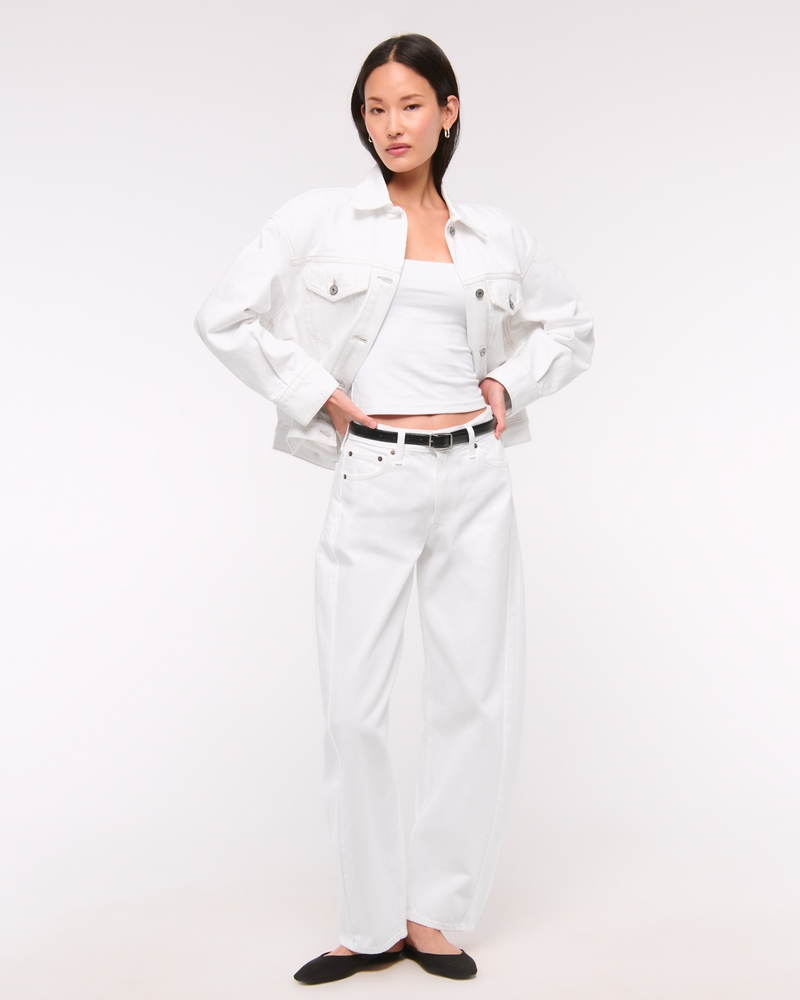 Oversized Distressed Denim Trucker Jacket