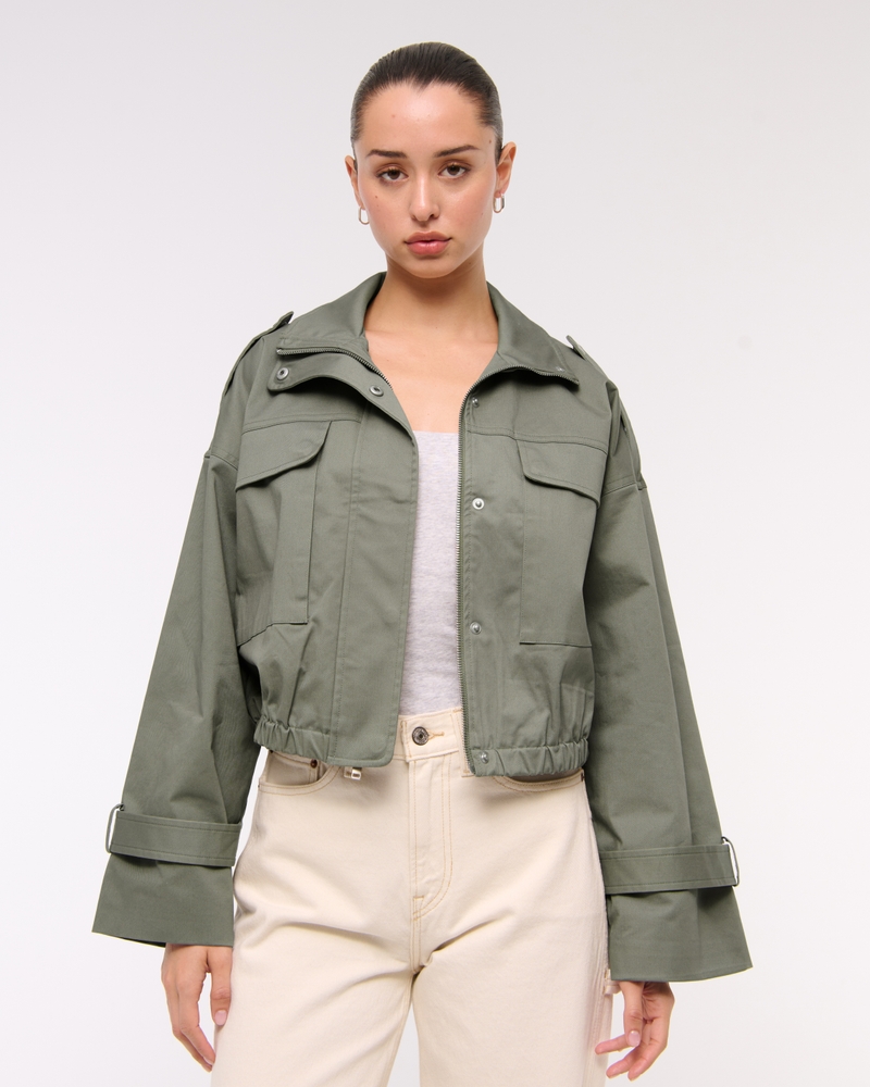Women's Lightweight Cinched Utility Jacket | Women's Clearance