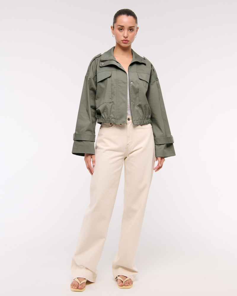 Lightweight Cinched Utility Jacket