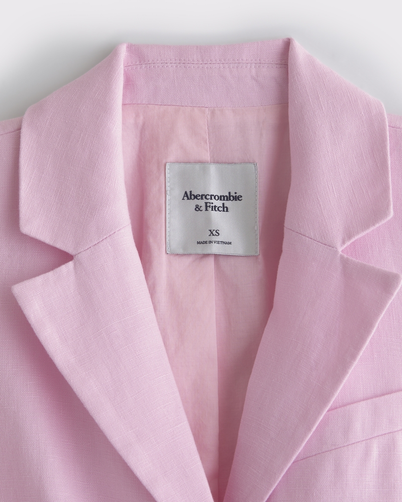 Short-Sleeve Premium Linen Blazer