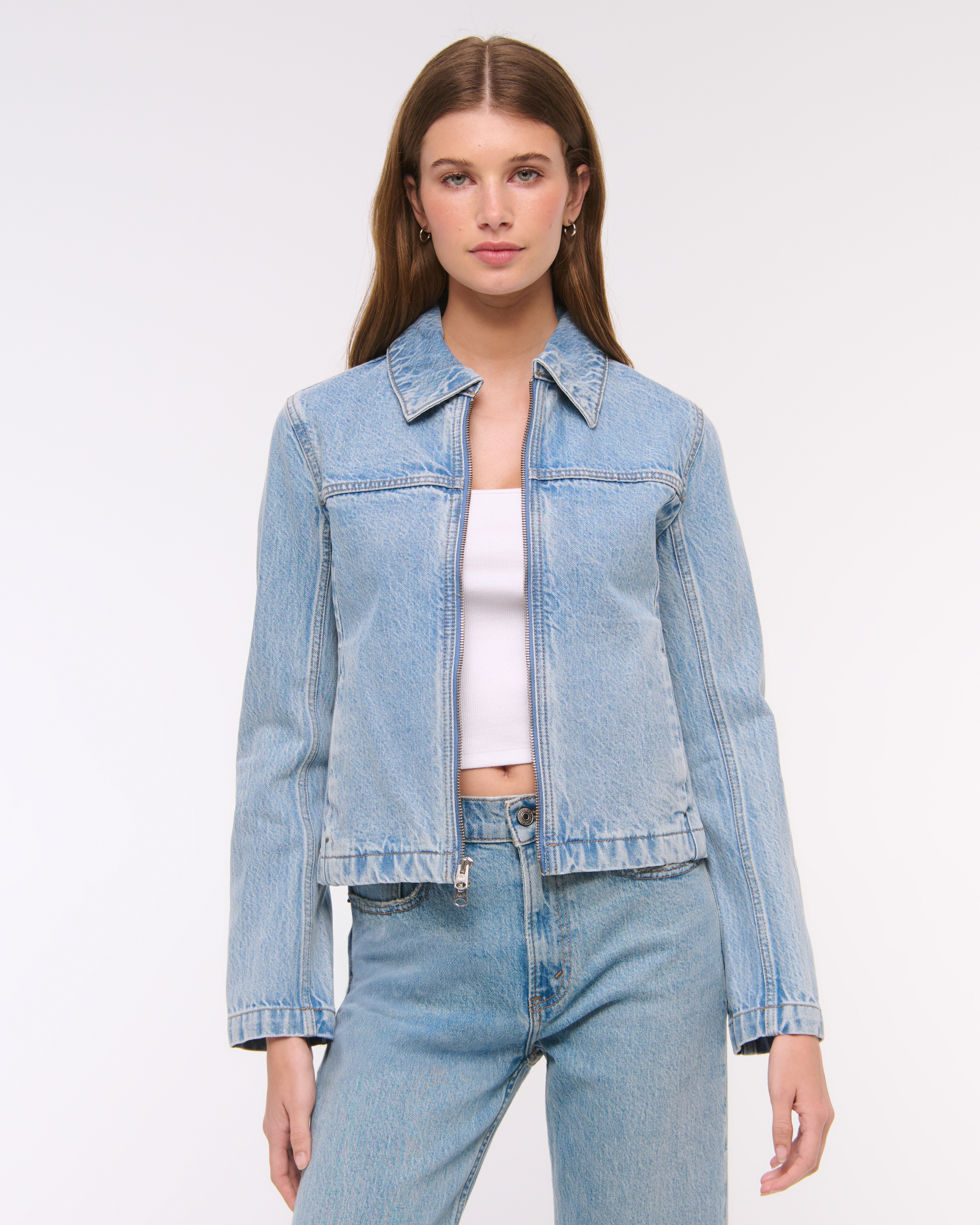 【COLOR iN ID】Clam double two-way zipper denim Women's Denim with Side Zipper | June Adaptive