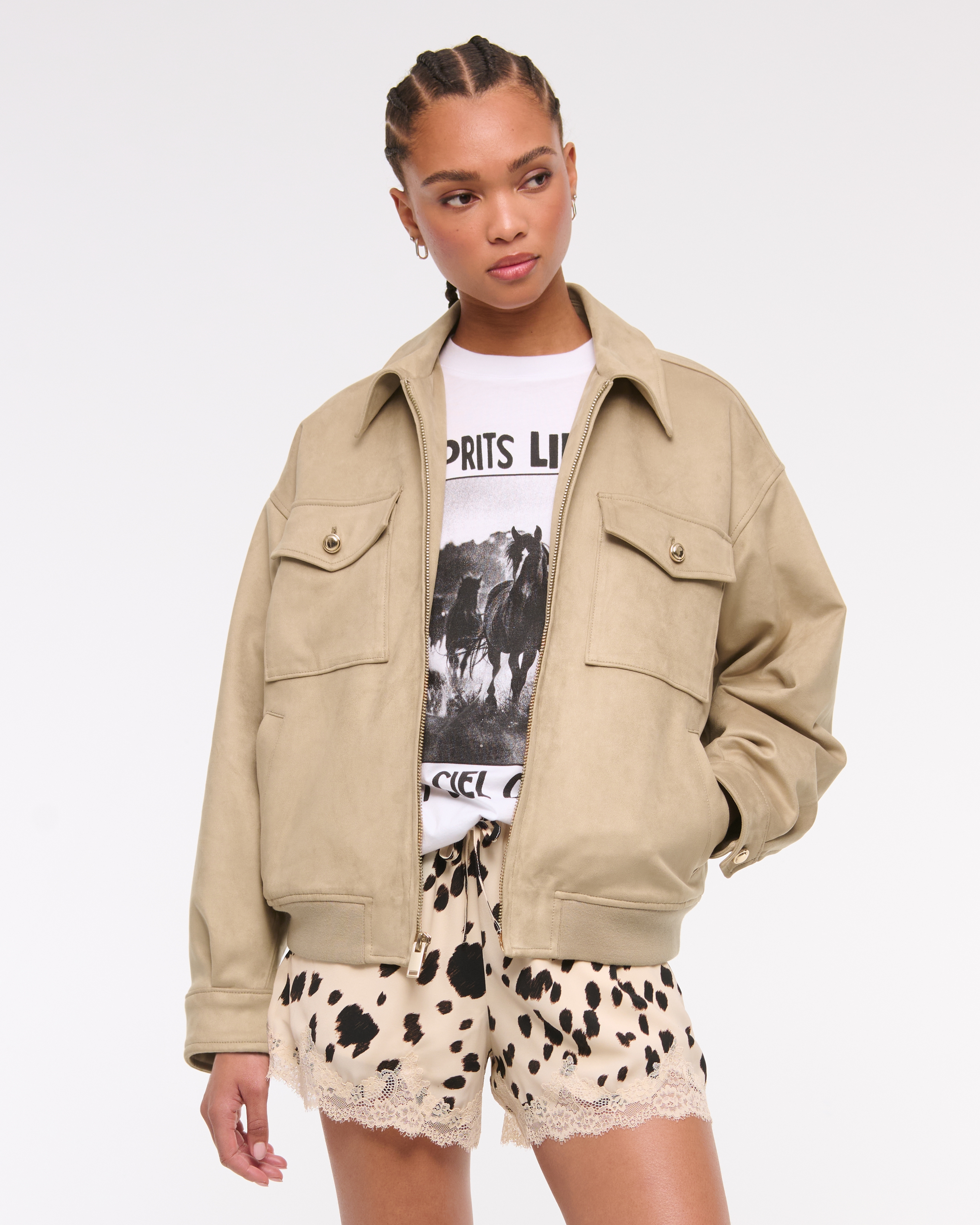 ジャケット・アウター NICENESS 24ss PAM KHAKI NICENESS PAM ツイステッドシルク ジャケット(KHAKI)