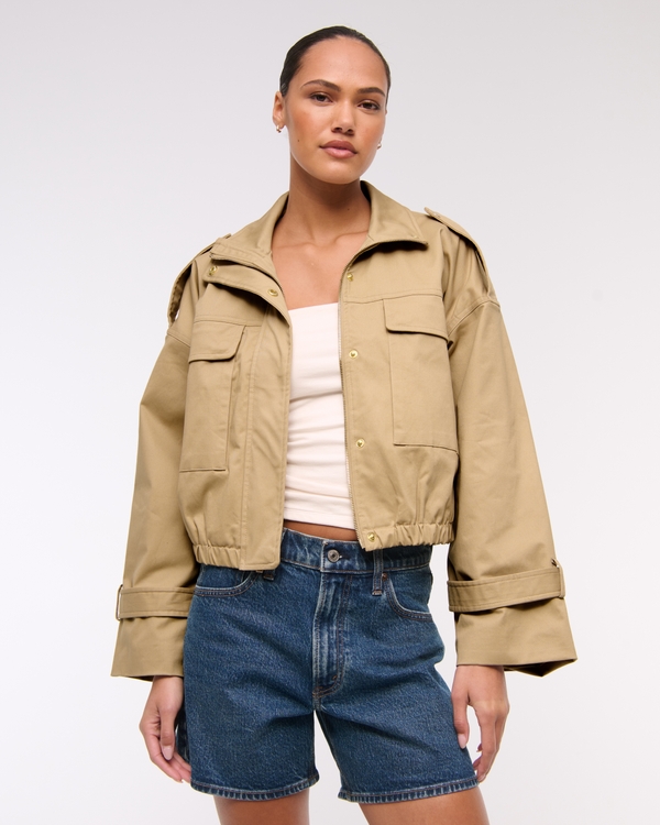 Lightweight Cinched Utility Jacket