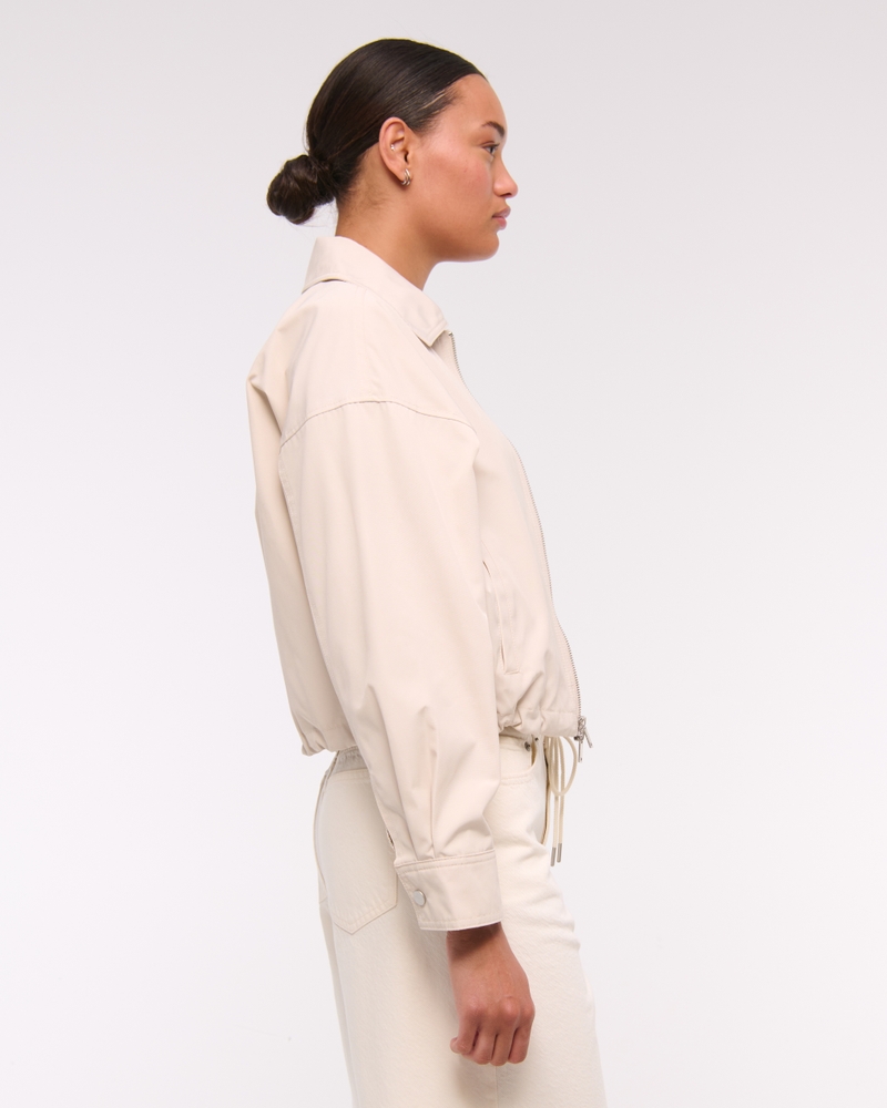 Cinched-Hem Double-Zip Jacket