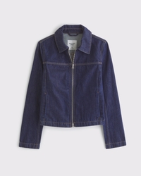 Women's Slim Double-Zip Denim Jacket | Women's Coats & Jackets