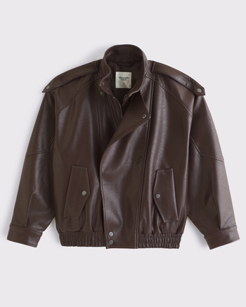 ジャケット・アウター misty vegan leather cargo jacket Vegan Leather Racing Jacket - Khaki - SMOKERISENY.COM