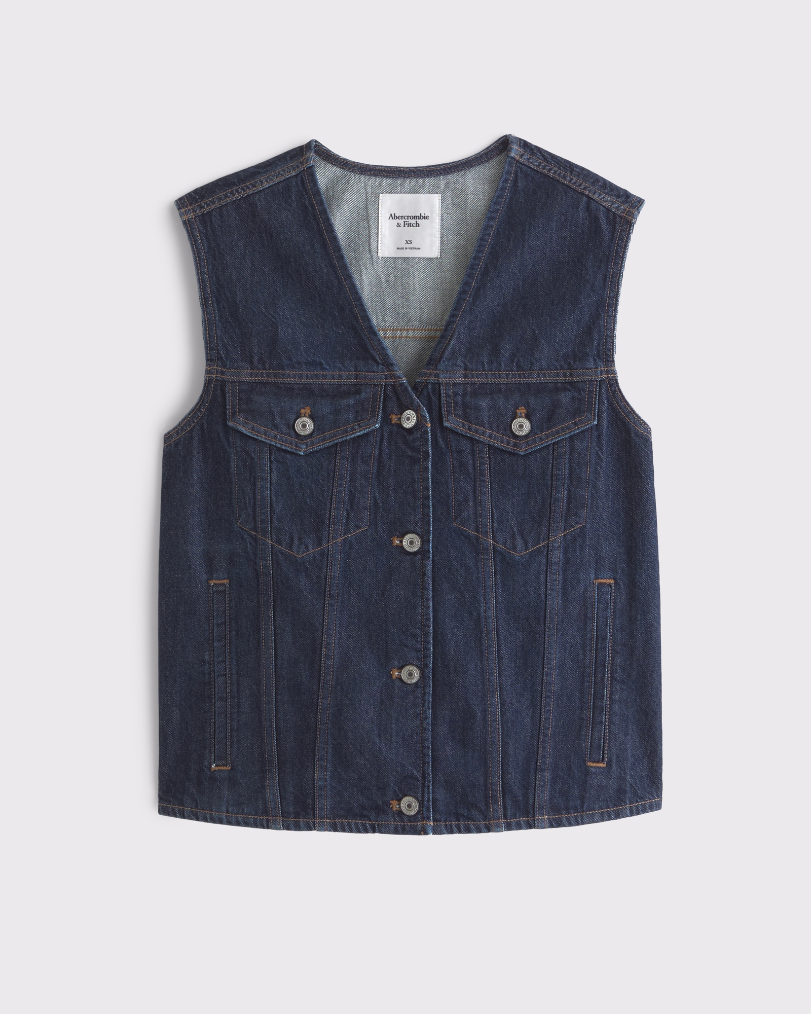 V-Neck Denim Vest