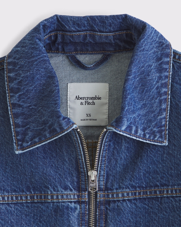 Slim Double-Zip Denim Jacket