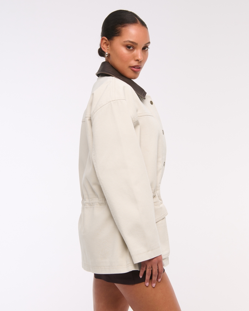 Cinched Waist Workwear Jacket