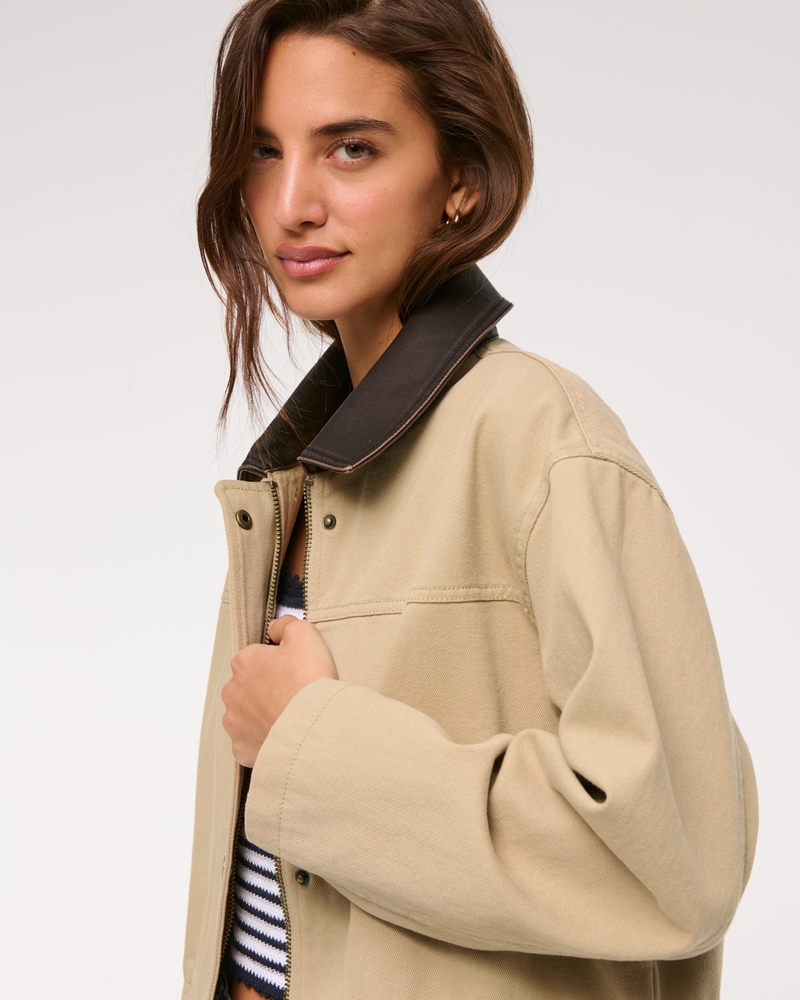 Cinched Waist Workwear Jacket