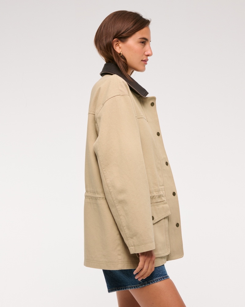 Cinched Waist Workwear Jacket