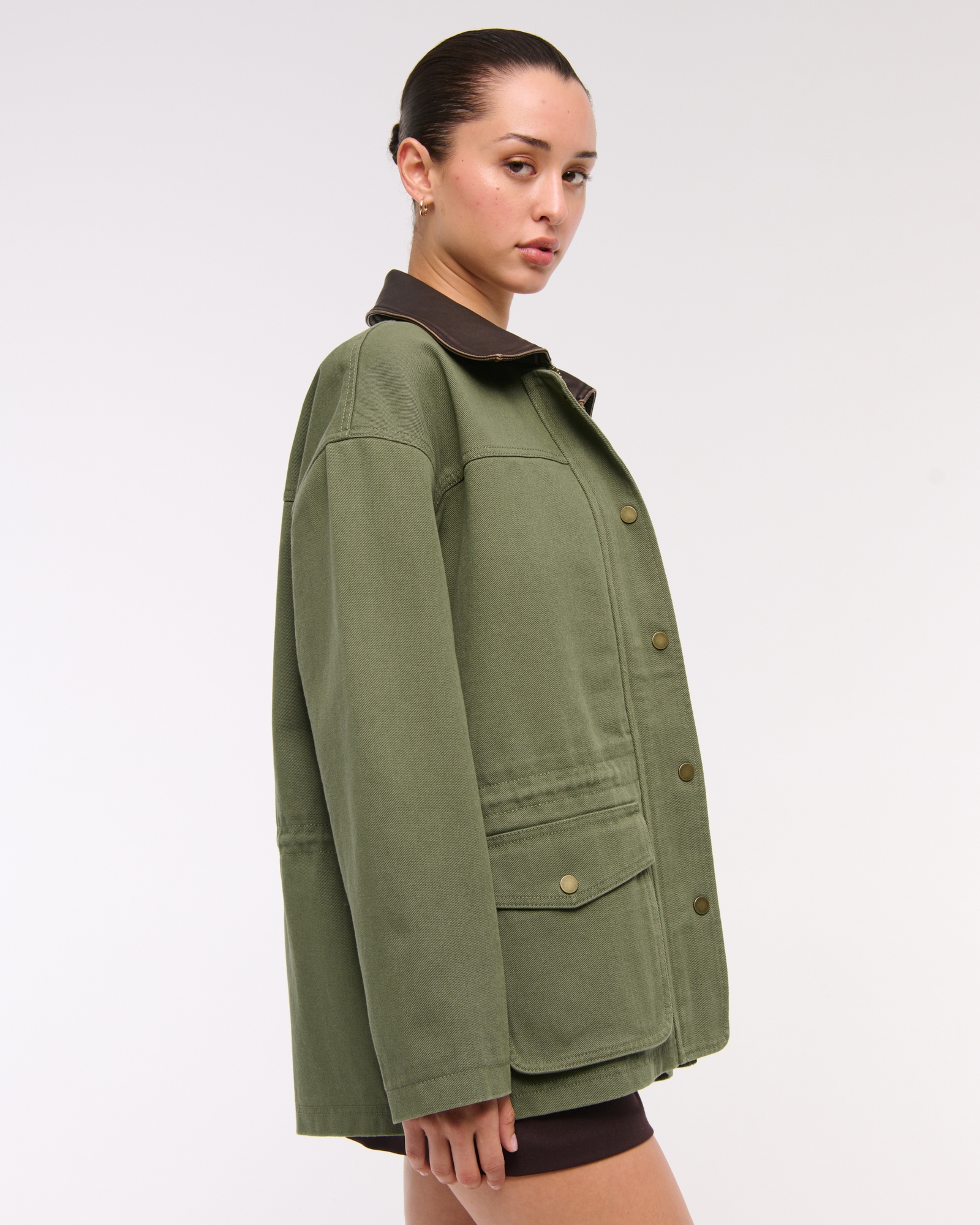 Cinched Waist Workwear Jacket