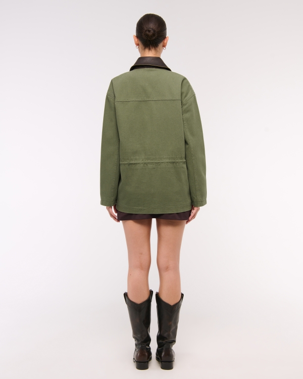 Cinched Waist Workwear Jacket