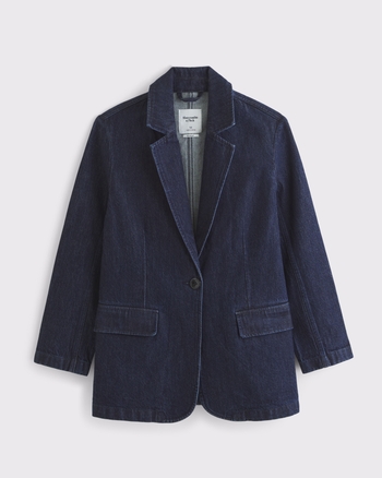Denim Oversized Hybrid Blazer