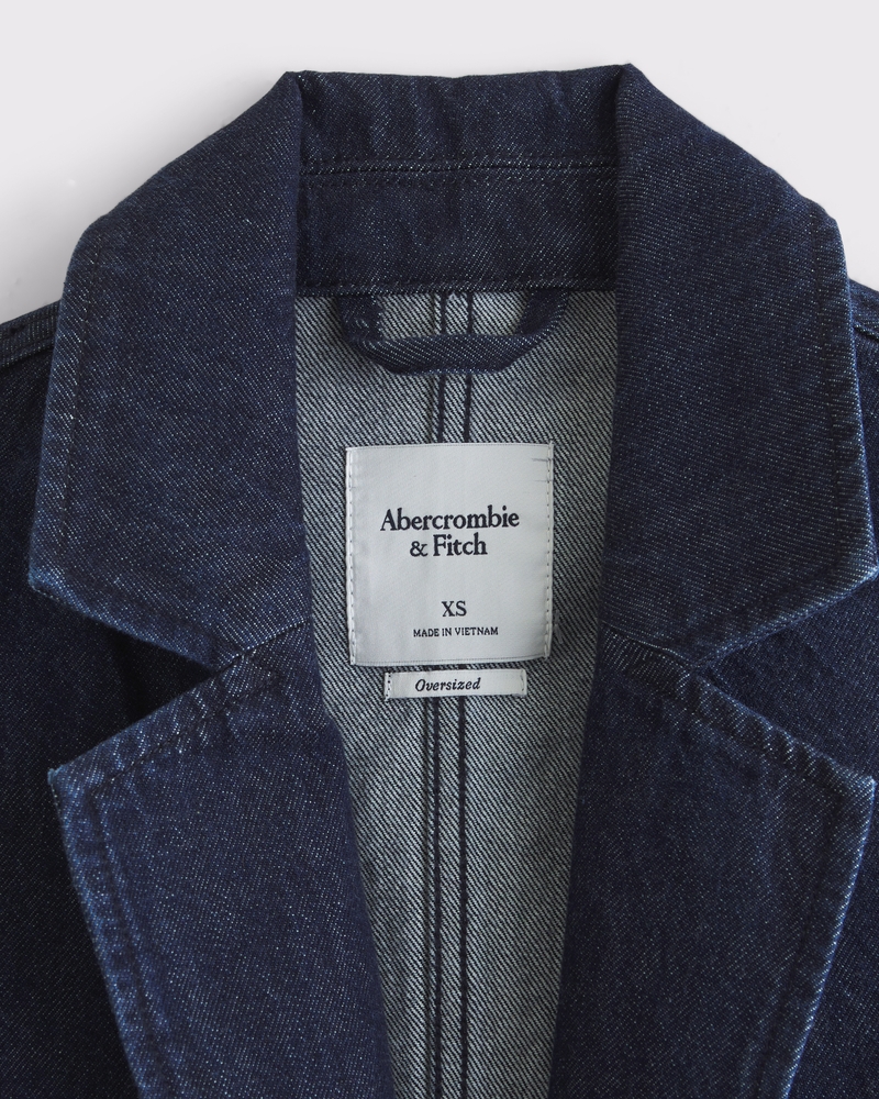 Women's Oversized Denim Blazer Women's Clearance