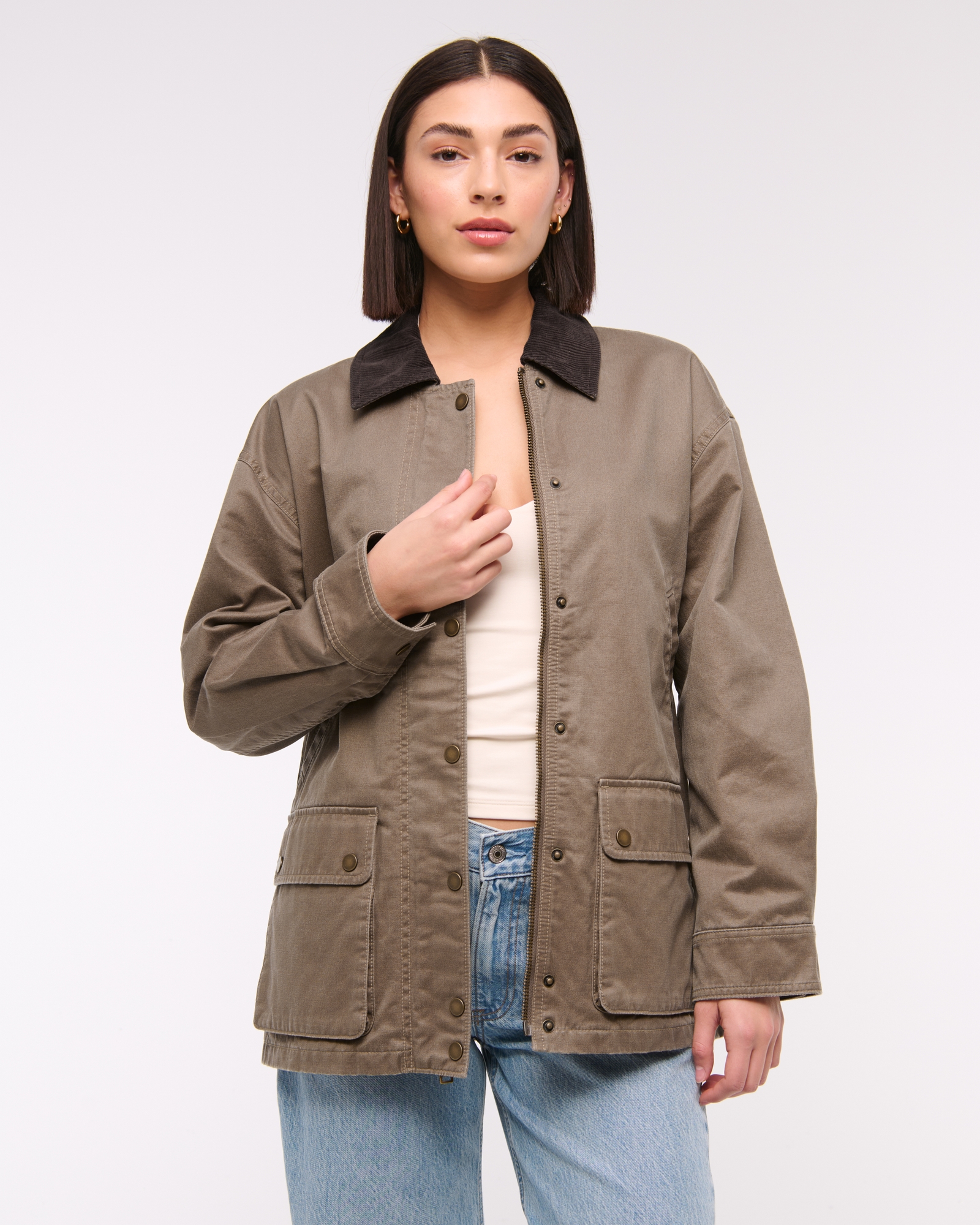 Mid-Length Waxed Barn Jacket