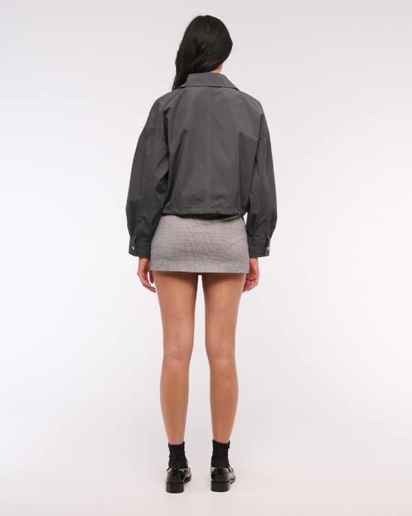 Cinched-Hem Double-Zip Jacket