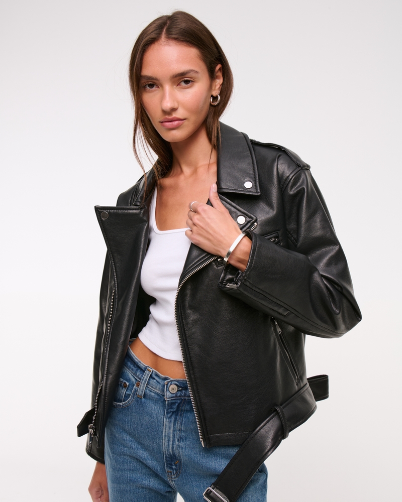 Vegan Leather Biker Jacket