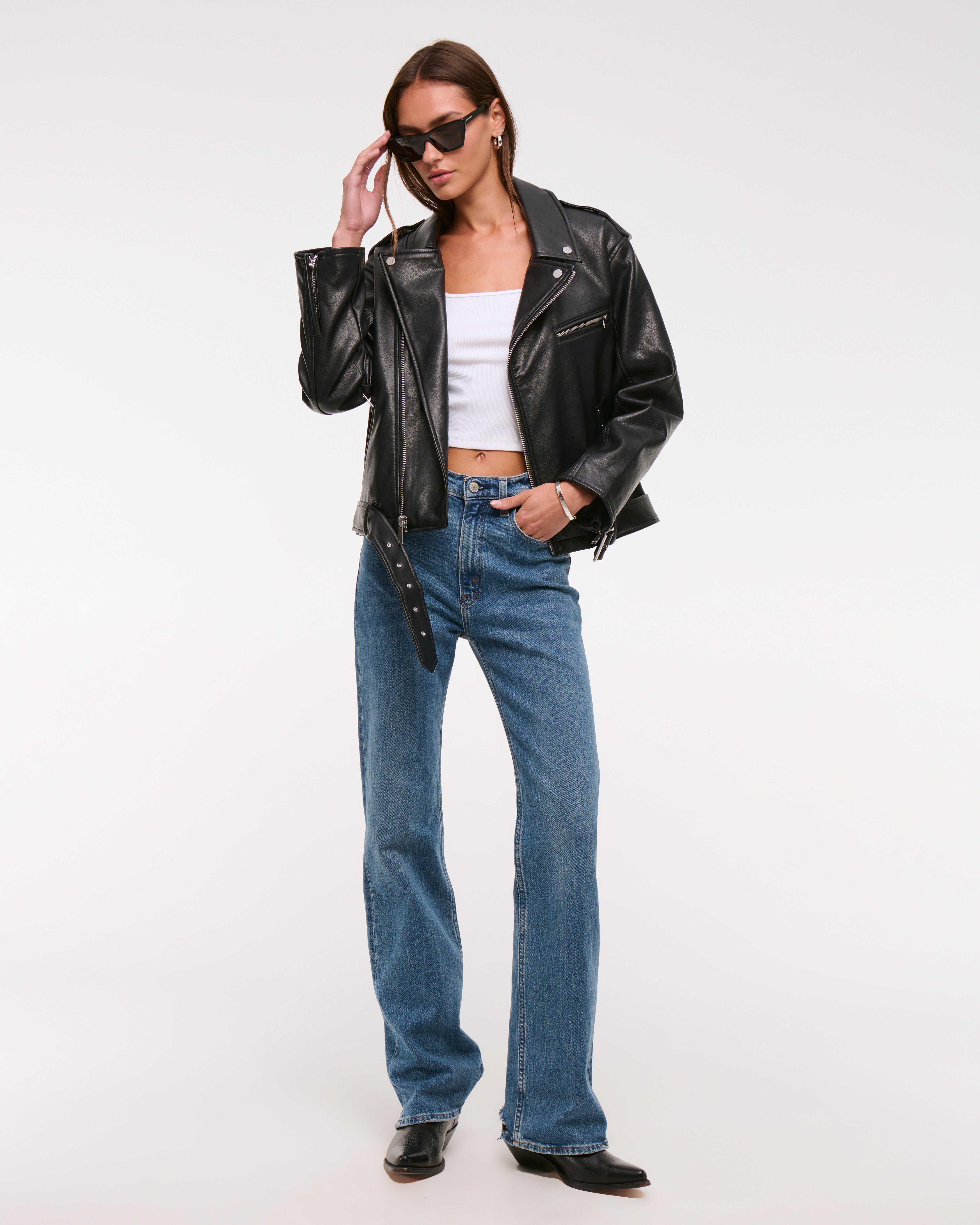 Женские куртки Abercrombie & Fitch Vegan Leather Biker Jacket — фото 3