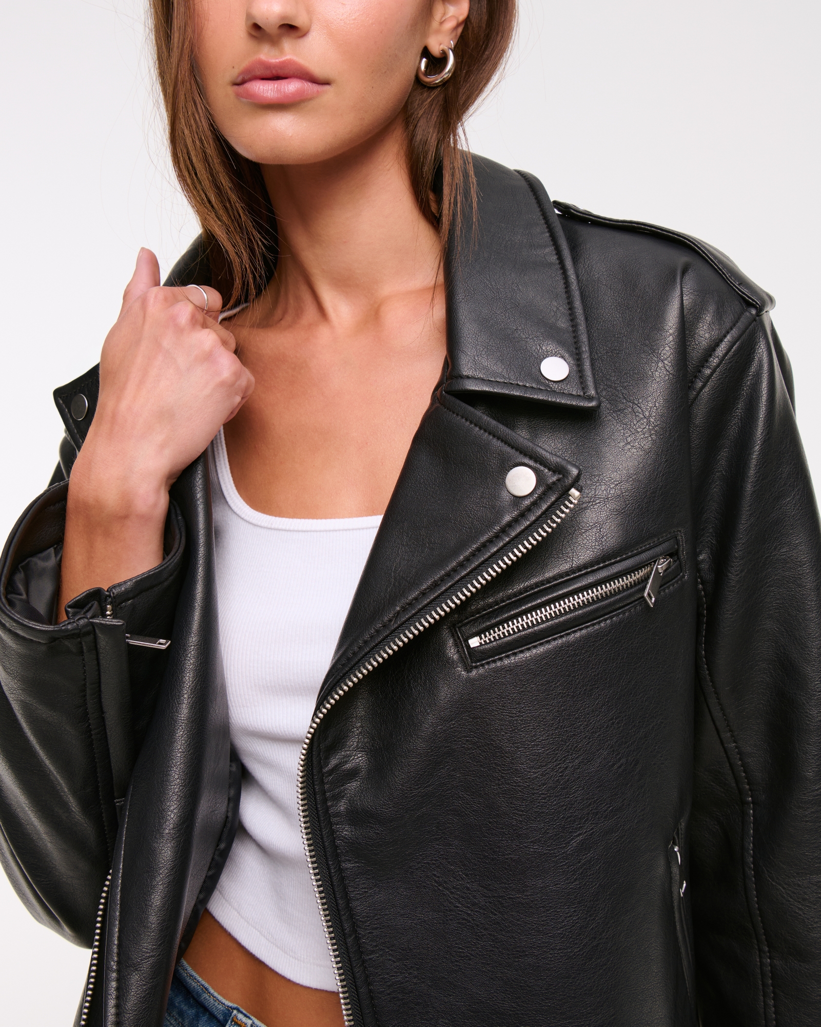 Vegan Leather Biker Jacket