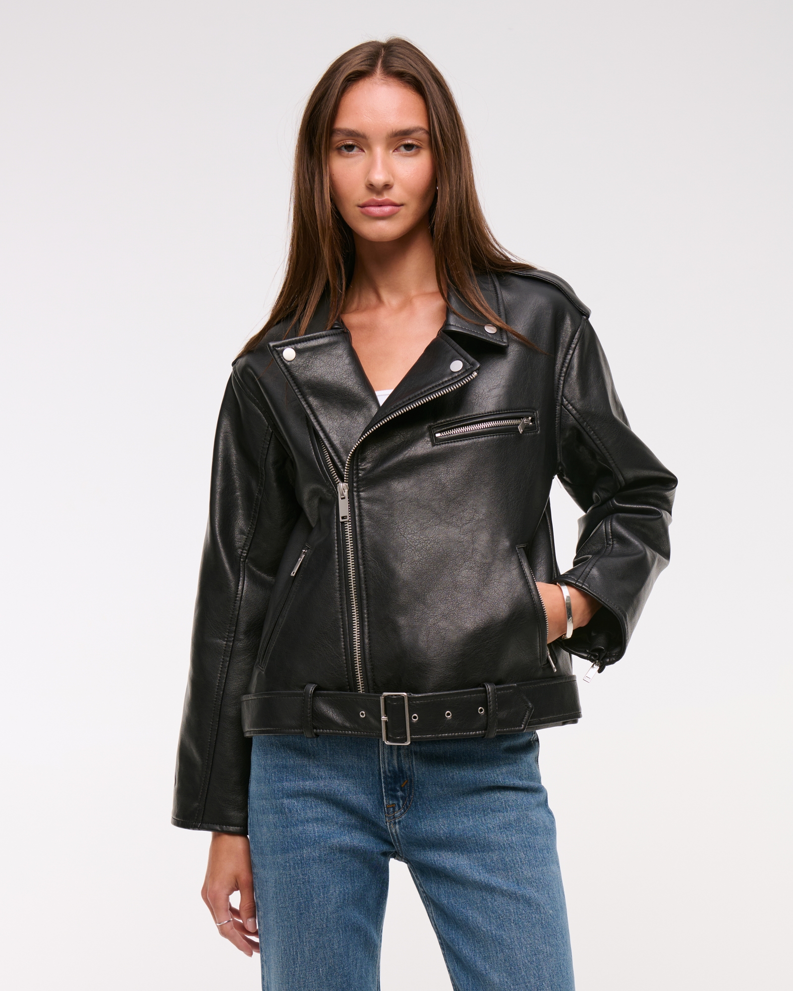 Vegan Leather Biker Jacket