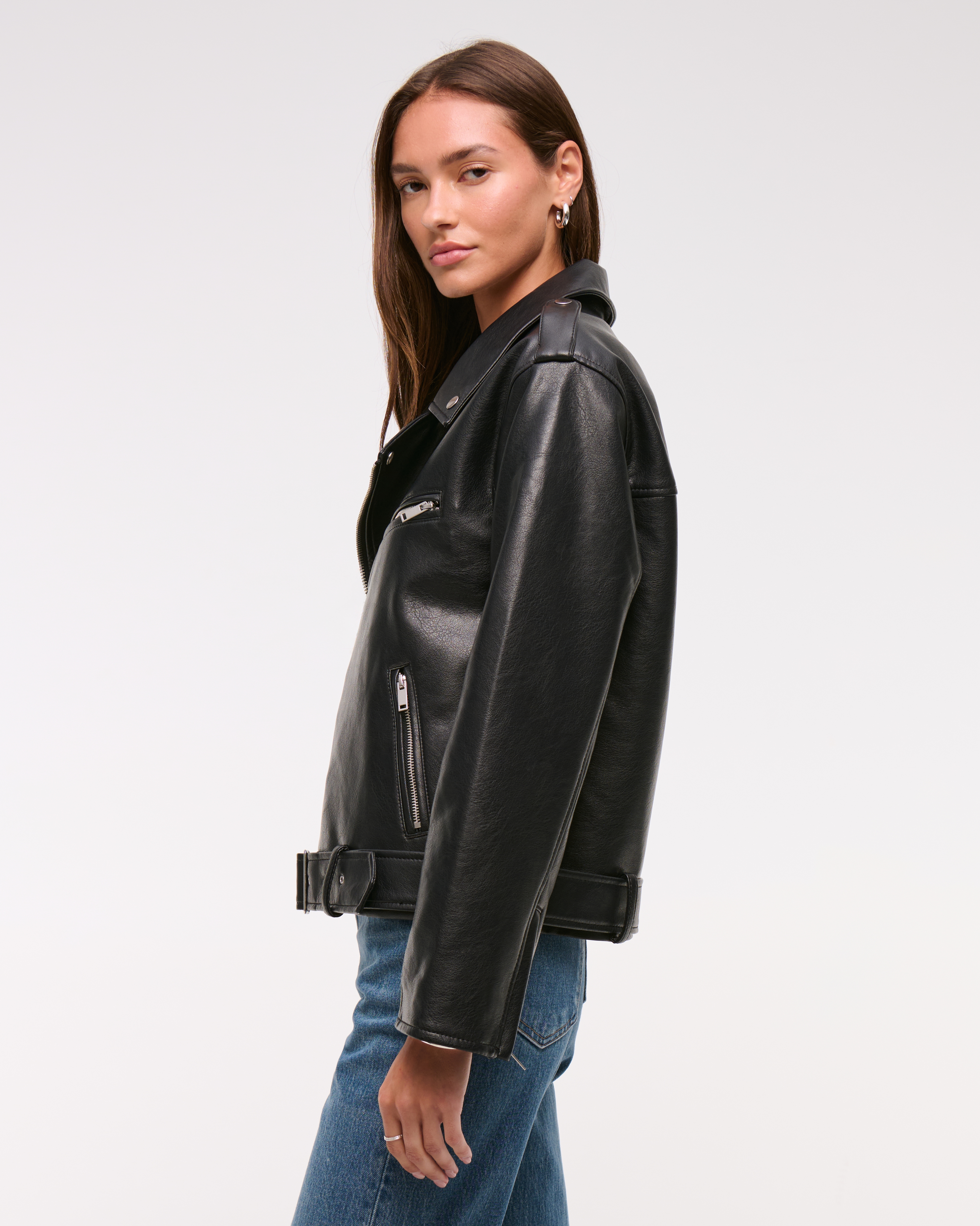 Women's Vegan Leather Biker Jacket | Women's Coats & Jackets