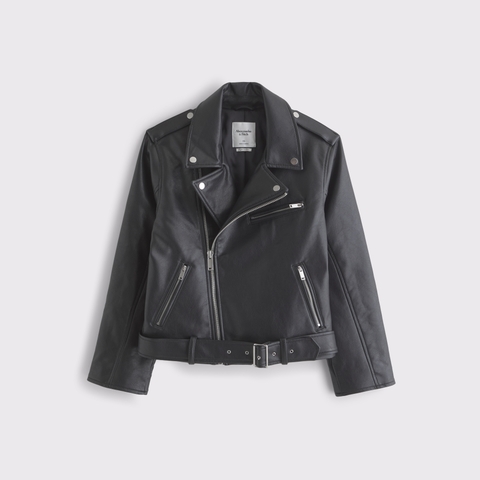 Женские куртки Abercrombie & Fitch Vegan Leather Biker Jacket