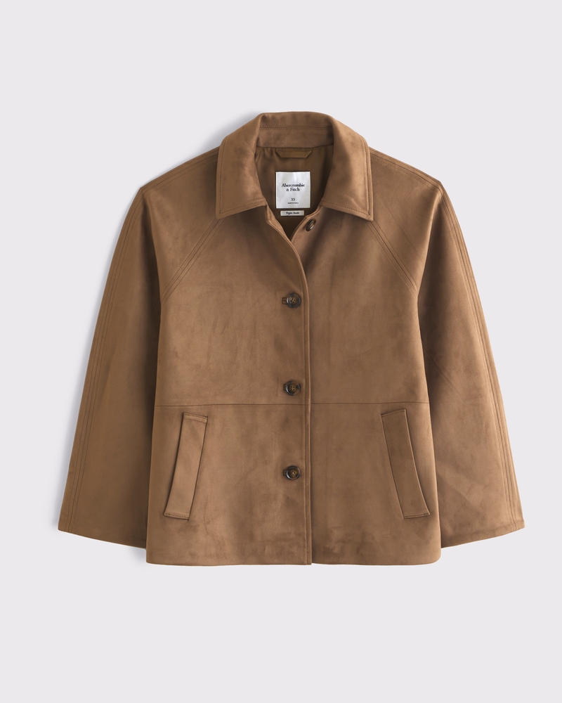 Women's Classic Vegan Suede Jacket | Women's Clearance
