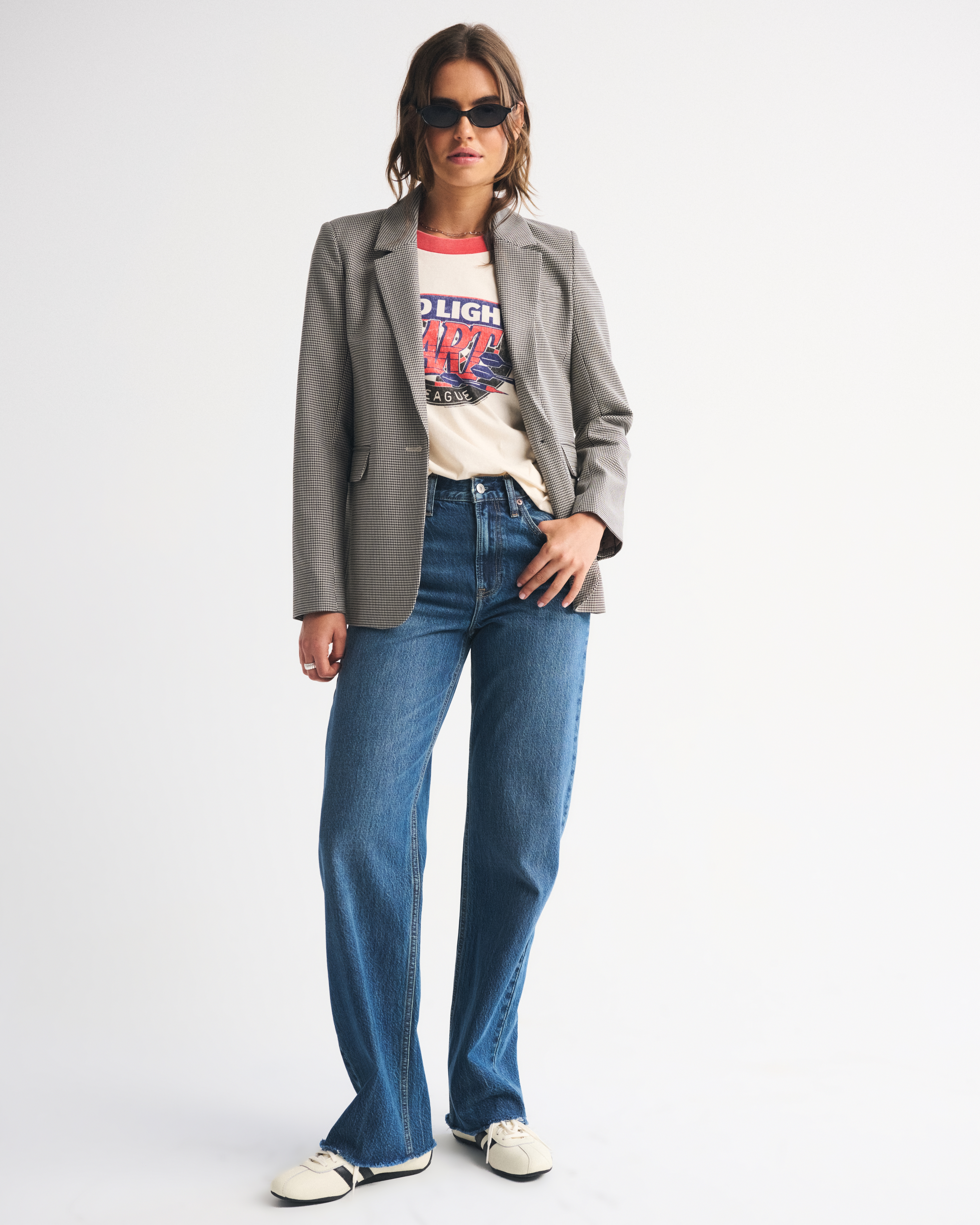 Abercrombie & Fitch Classic Suiting Blazer In Brown