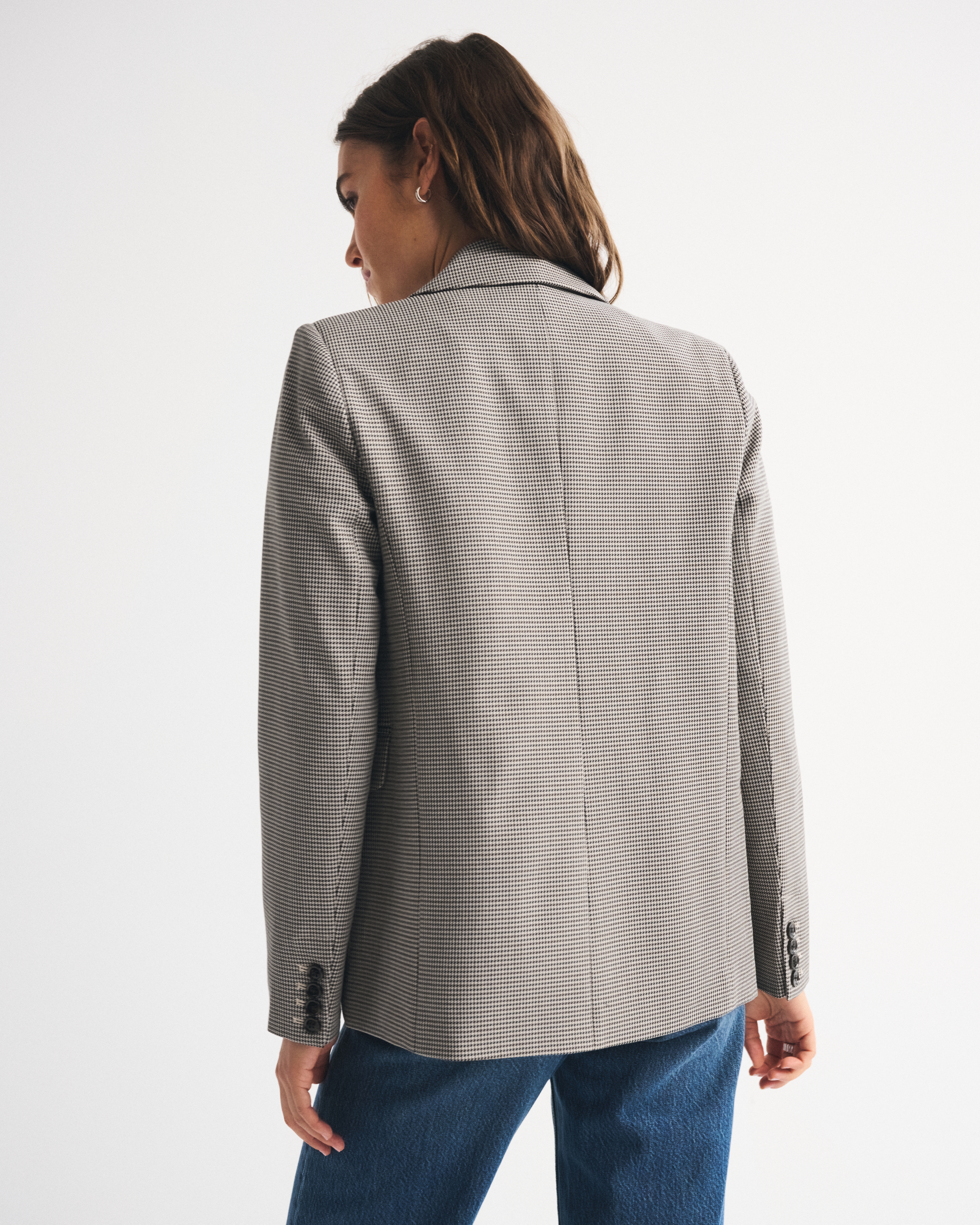 Abercrombie & Fitch Classic Suiting Blazer In Brown