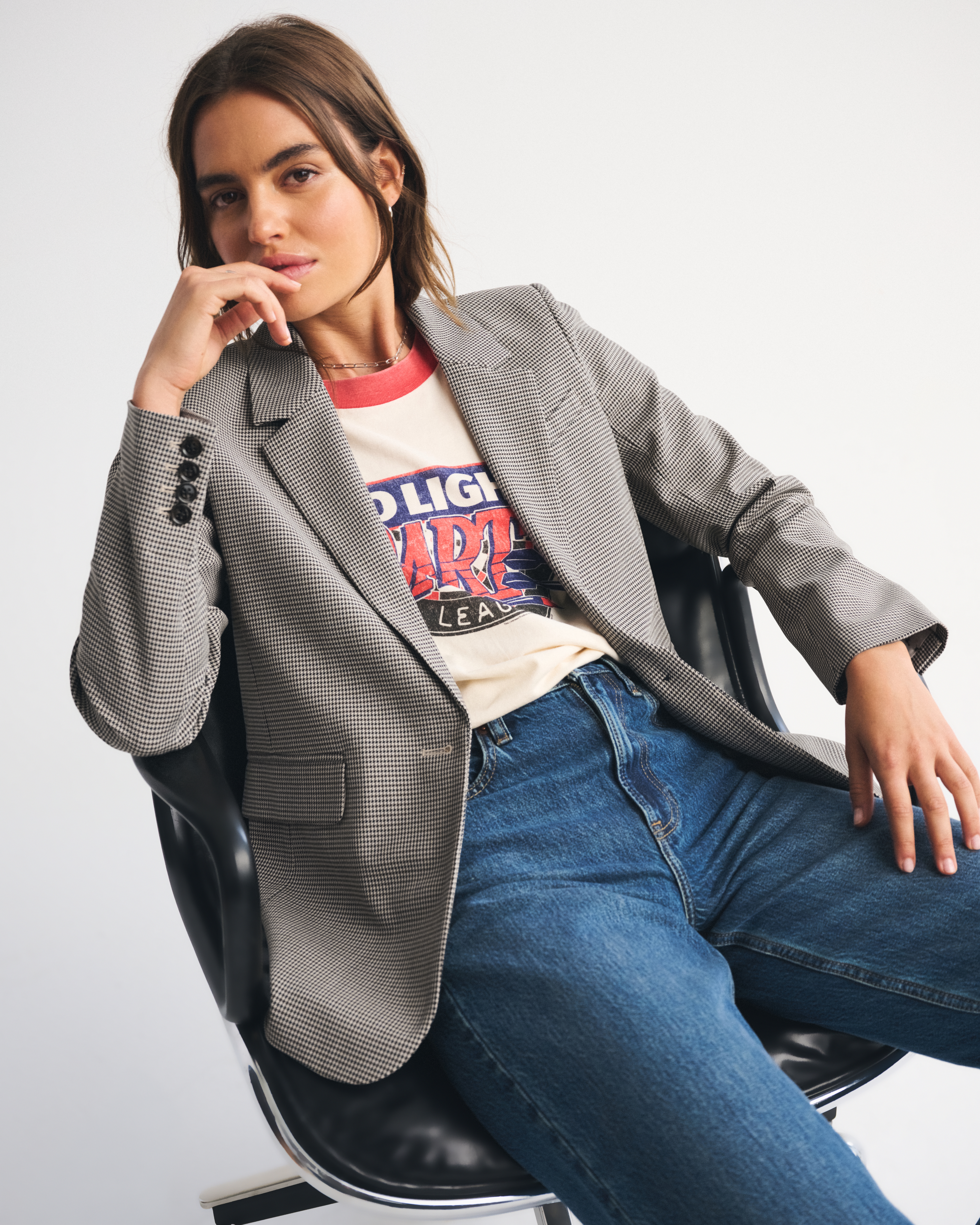 Abercrombie & Fitch Classic Suiting Blazer In Brown