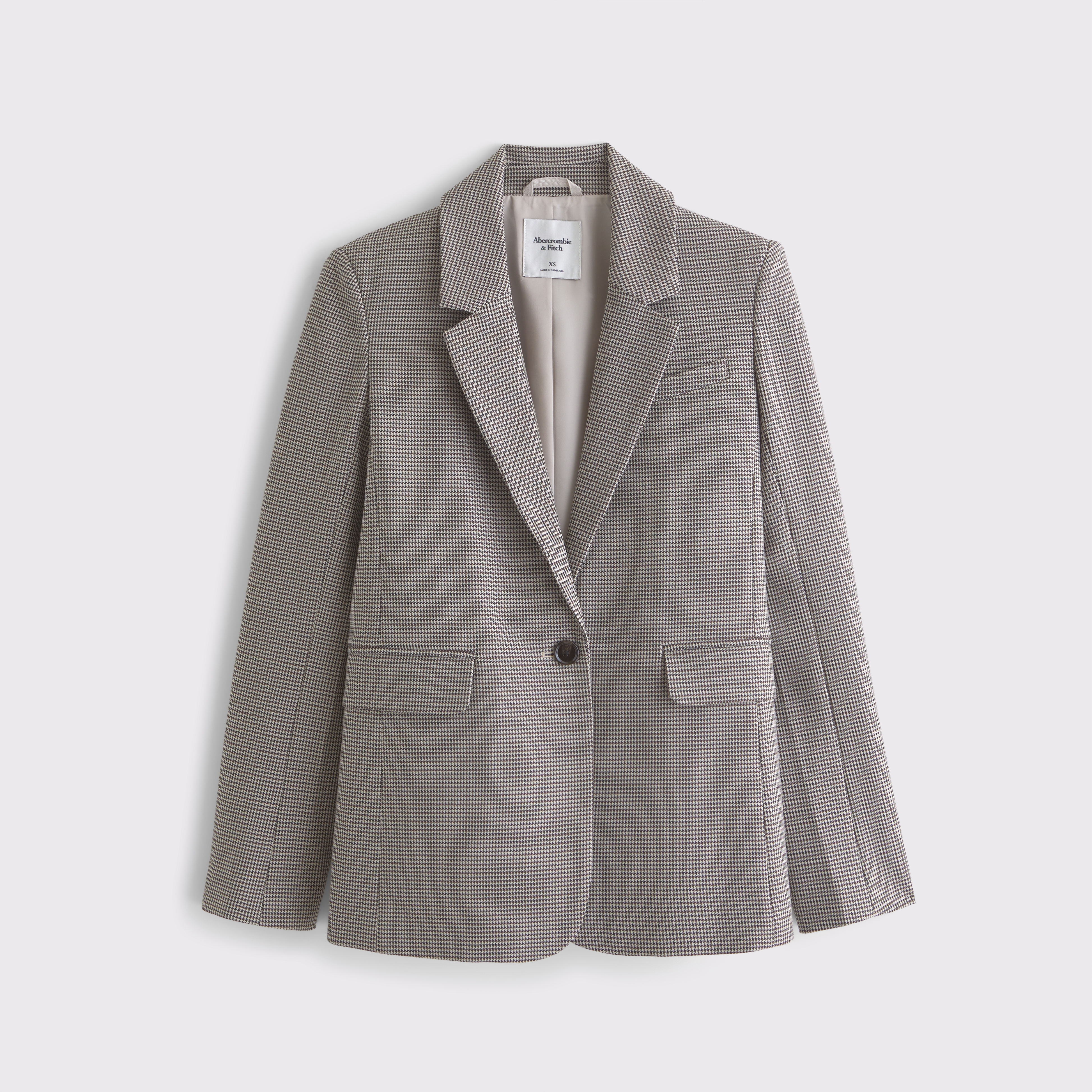 Abercrombie & Fitch Classic Suiting Blazer In Brown