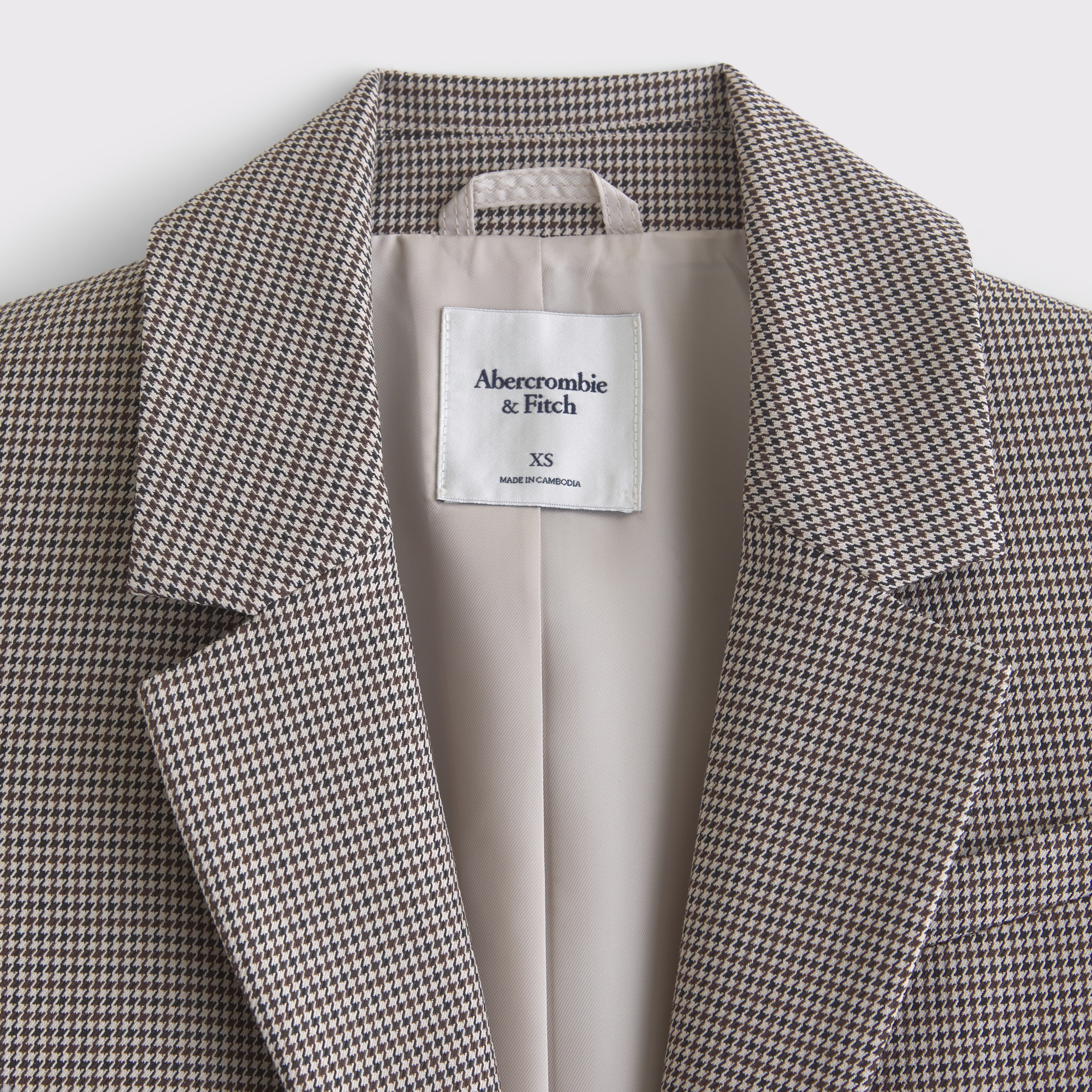 Abercrombie & Fitch Classic Suiting Blazer In Brown