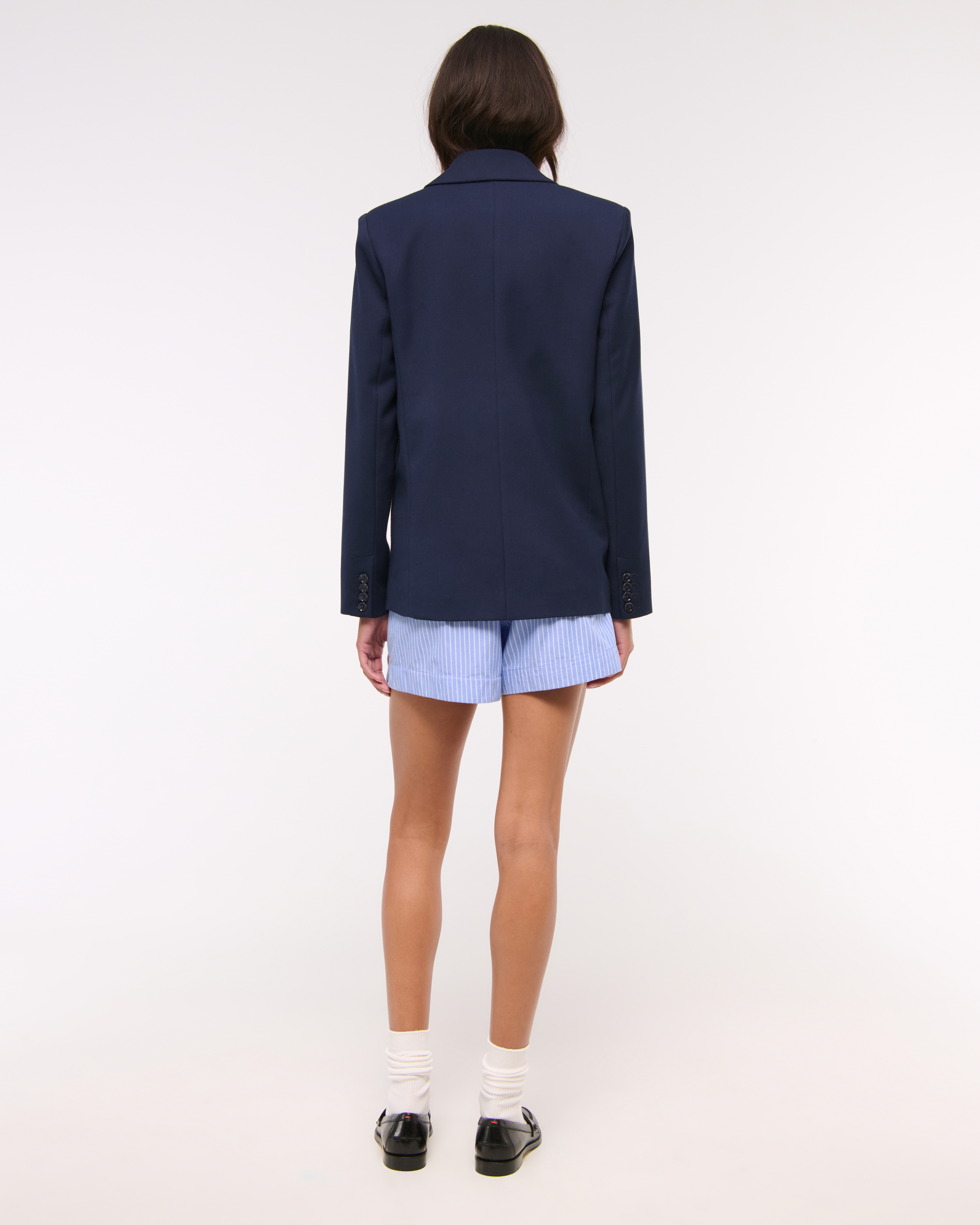 Abercrombie & Fitch Classic Suiting Blazer In Blue