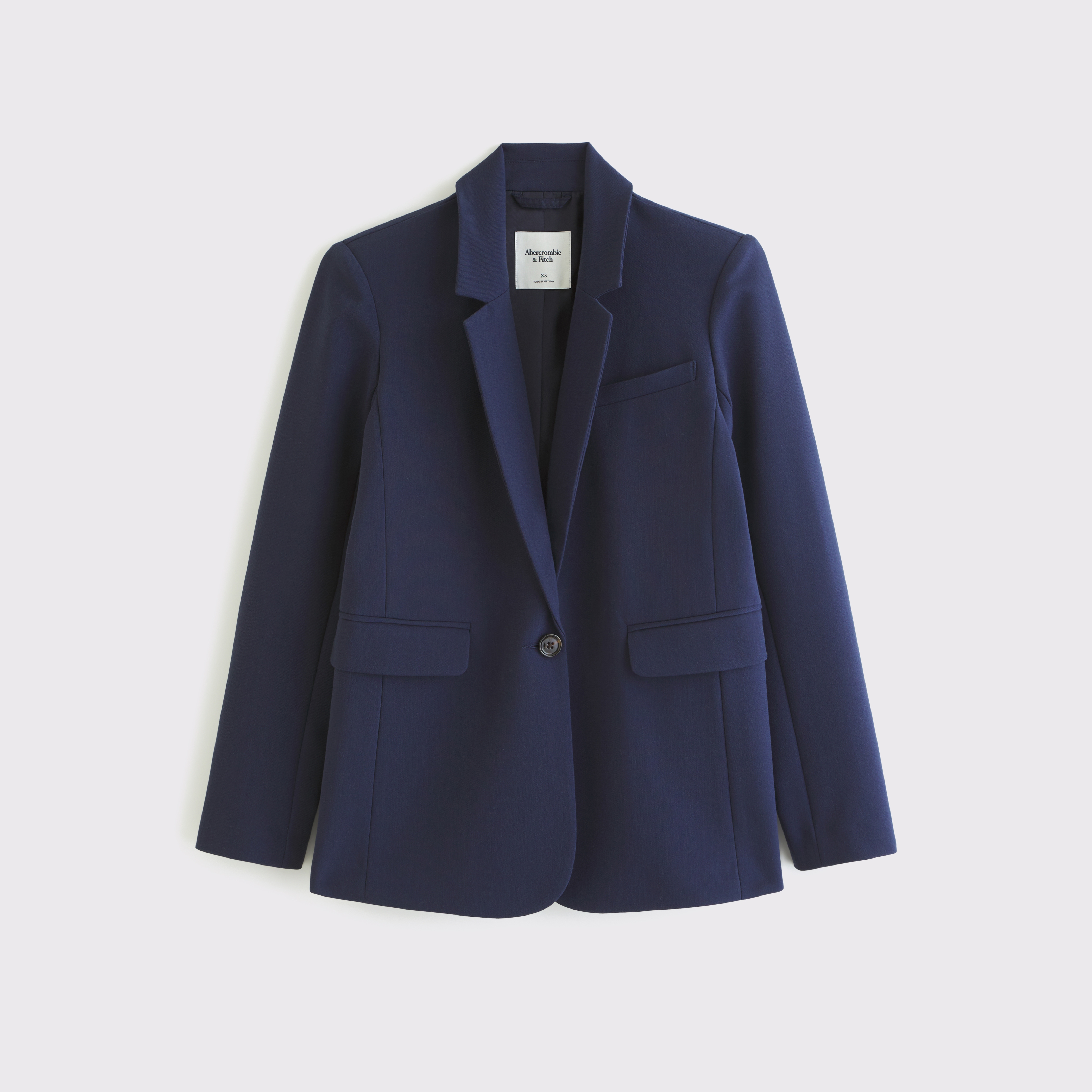 Abercrombie & Fitch Classic Suiting Blazer In Blue