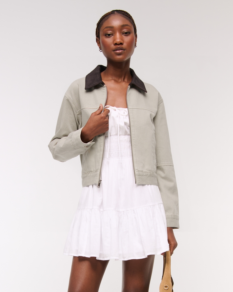 Denim Zip-Up Jacket