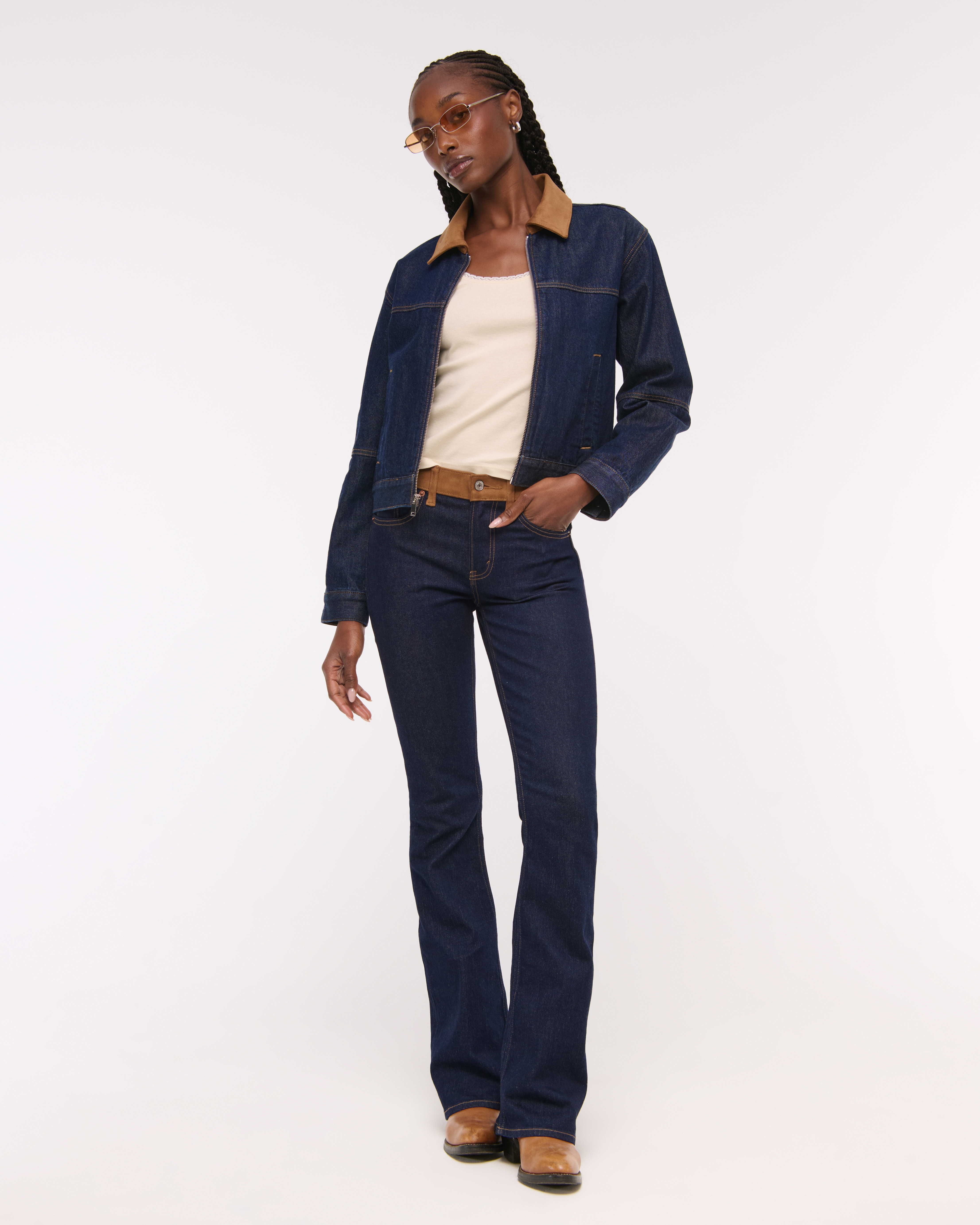 Женские куртки Abercrombie & Fitch Denim Zip-Up Jacket — фото 3