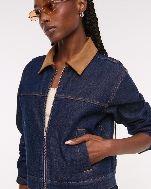 Denim Zip-Up Jacket