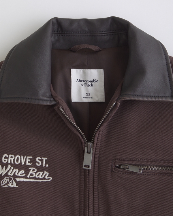 Women's Cropped Twill Trucker Jacket | Women's Clearance