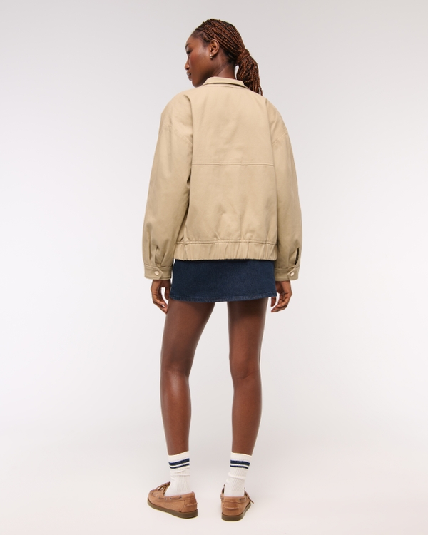Relaxed Twill Bomber Jacket
