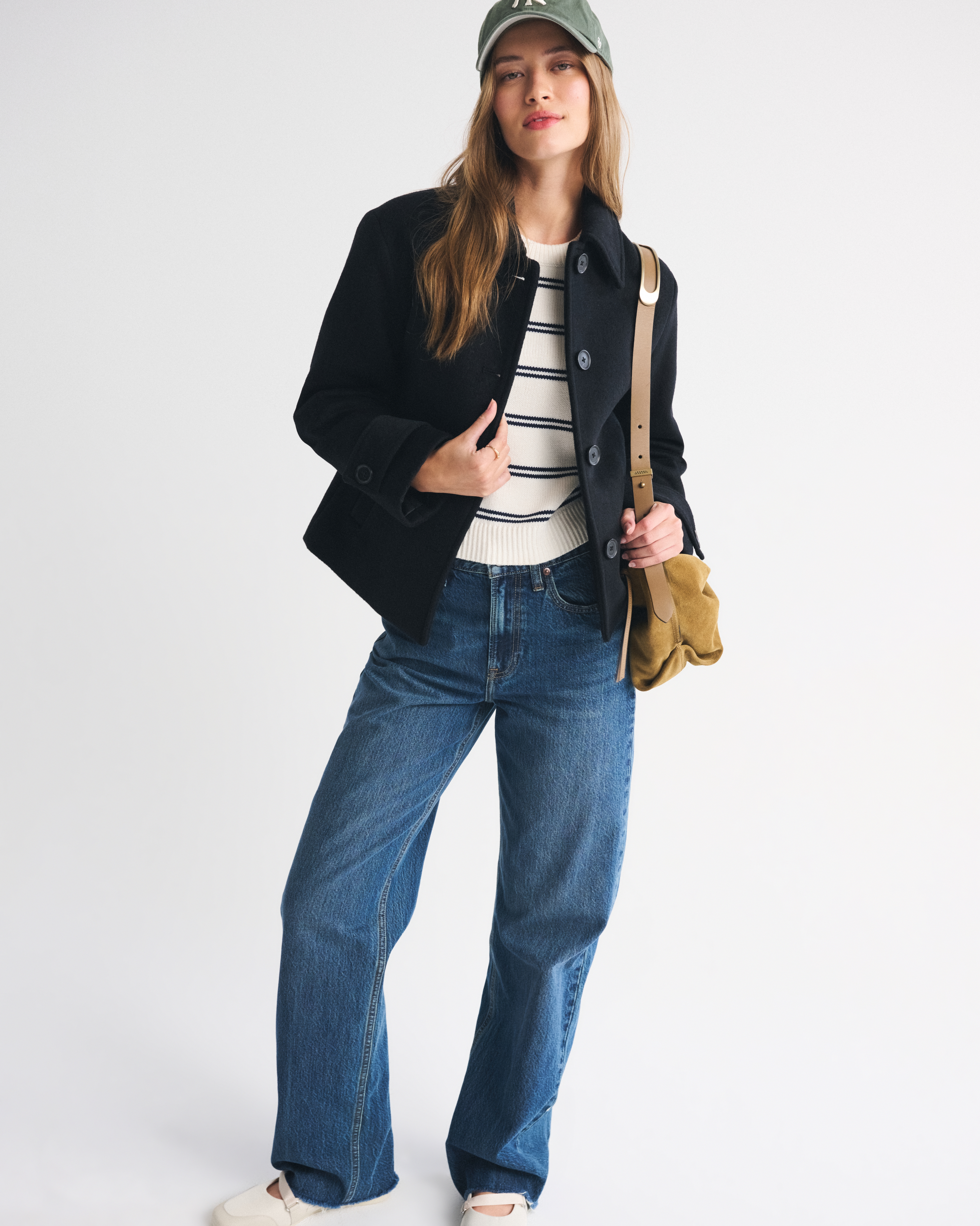 Женские куртки Abercrombie & Fitch Short Wool-Blend Coat — фото 3