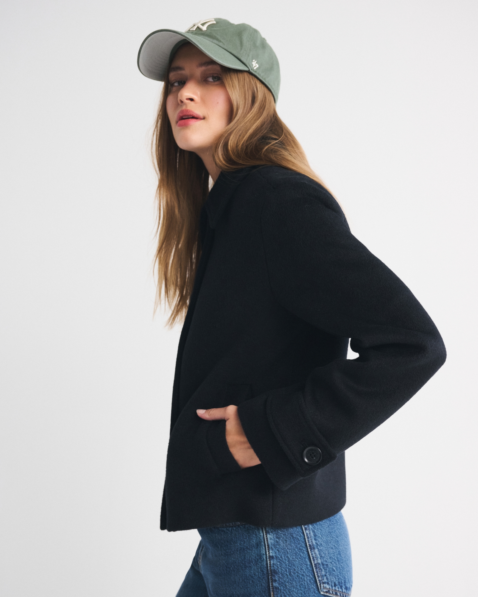 Short Wool-Blend Coat